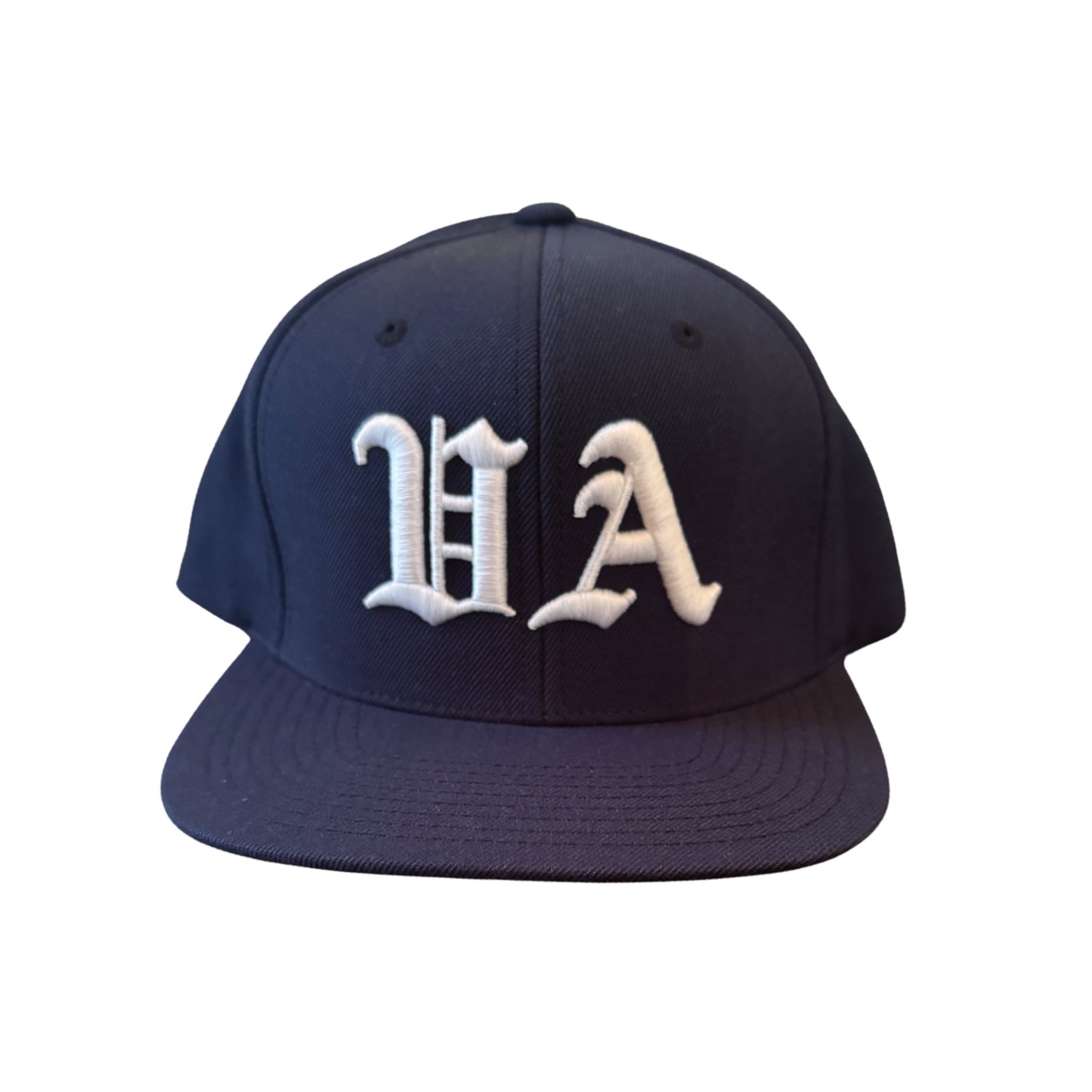 Old English VA Snapback Hat Navy – WHER3